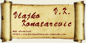Vlajko Konatarević vizit kartica